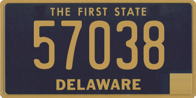 DE license plate 57038