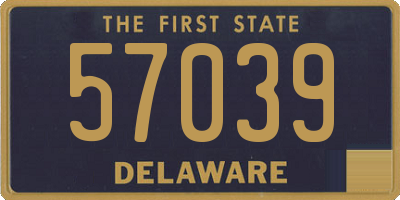DE license plate 57039