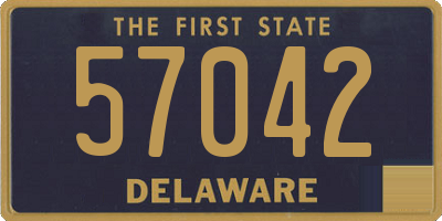 DE license plate 57042