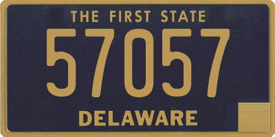 DE license plate 57057