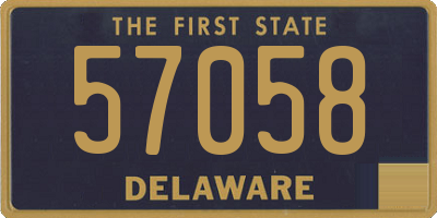 DE license plate 57058