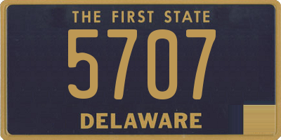 DE license plate 5707