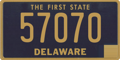 DE license plate 57070