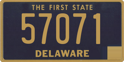 DE license plate 57071