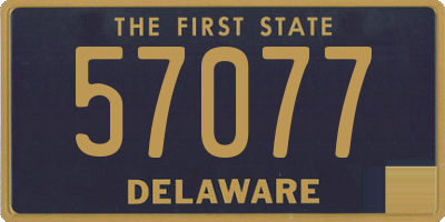 DE license plate 57077