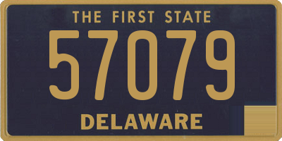 DE license plate 57079