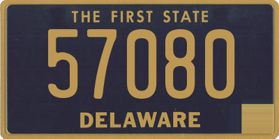 DE license plate 57080