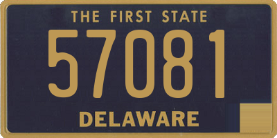 DE license plate 57081