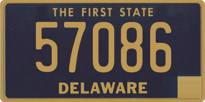 DE license plate 57086