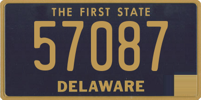 DE license plate 57087