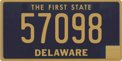 DE license plate 57098