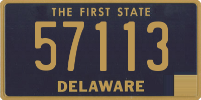DE license plate 57113
