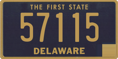 DE license plate 57115