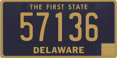 DE license plate 57136