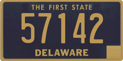 DE license plate 57142