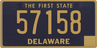 DE license plate 57158