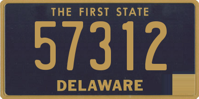 DE license plate 57312