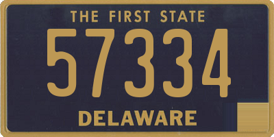 DE license plate 57334