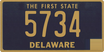 DE license plate 5734