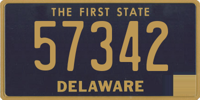 DE license plate 57342