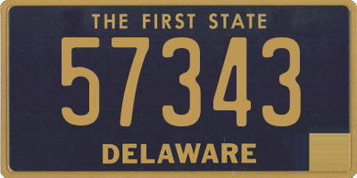 DE license plate 57343