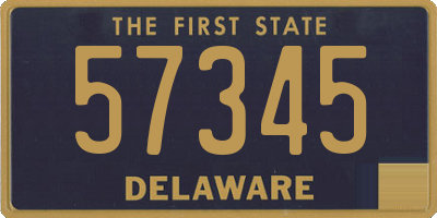 DE license plate 57345