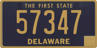 DE license plate 57347