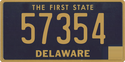 DE license plate 57354