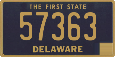 DE license plate 57363