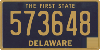 DE license plate 573648