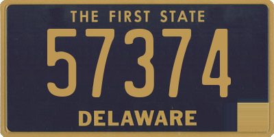 DE license plate 57374