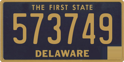 DE license plate 573749