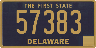 DE license plate 57383