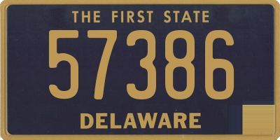 DE license plate 57386