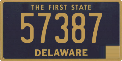 DE license plate 57387