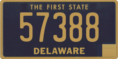 DE license plate 57388