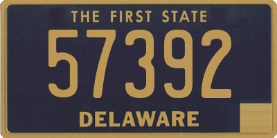 DE license plate 57392