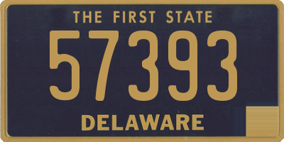 DE license plate 57393