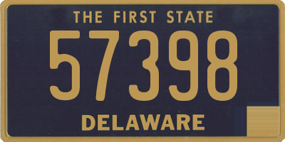 DE license plate 57398