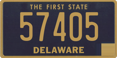 DE license plate 57405