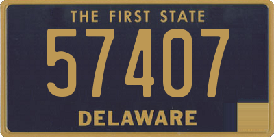 DE license plate 57407