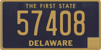 DE license plate 57408