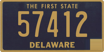 DE license plate 57412