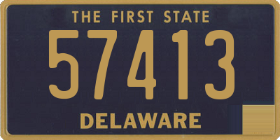 DE license plate 57413