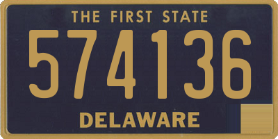 DE license plate 574136
