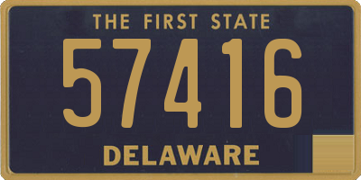 DE license plate 57416