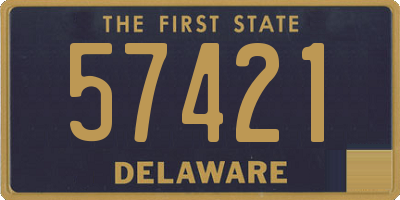 DE license plate 57421