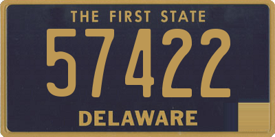 DE license plate 57422