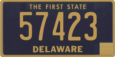 DE license plate 57423