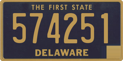 DE license plate 574251